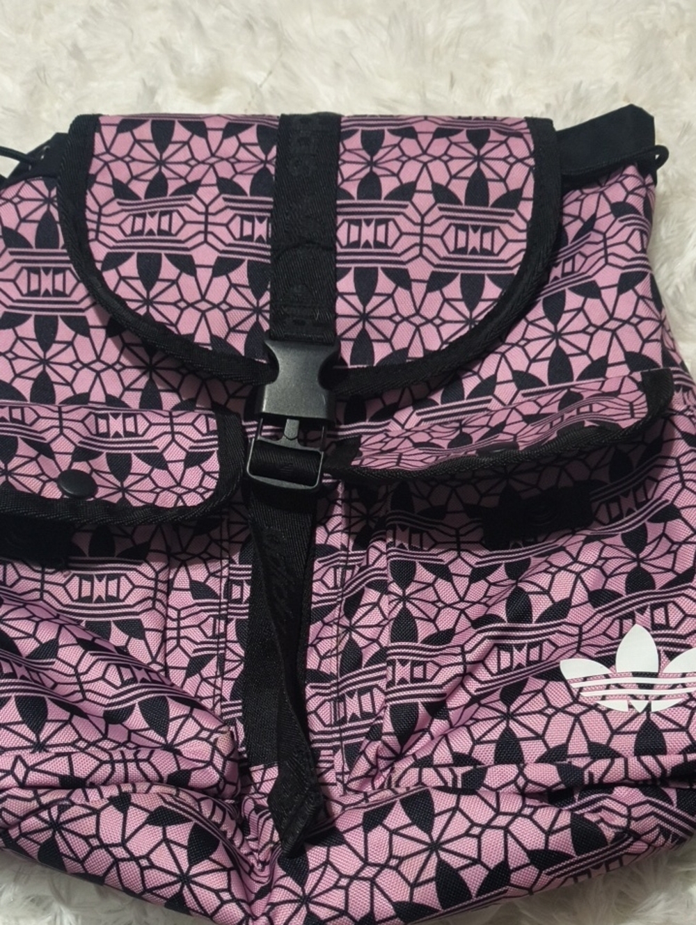 Adidas Purple And Black Backpack
